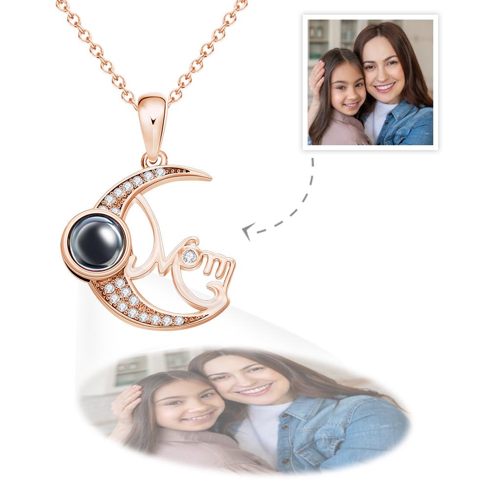 Moon Photo Projection Charm - Personalized Mother Moon Photo Projection Charm