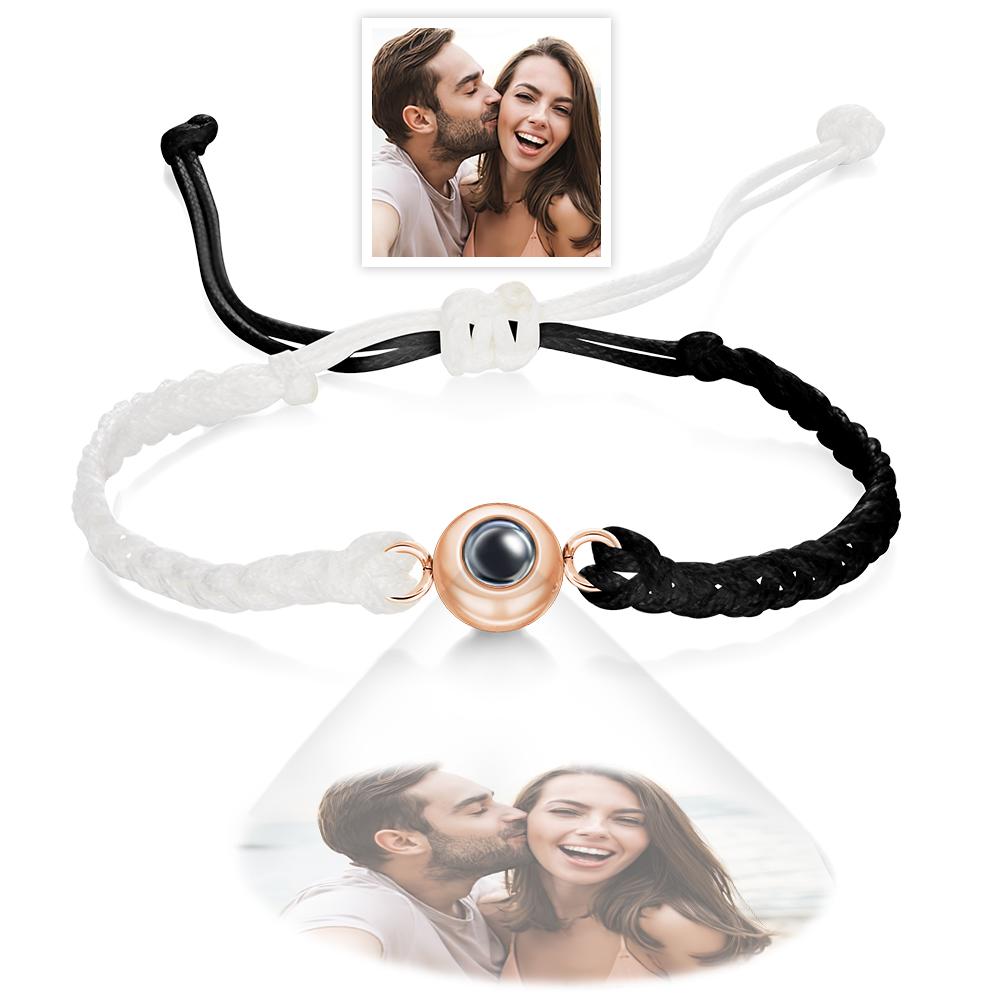 Personalized Black and White Photo Projection Charm