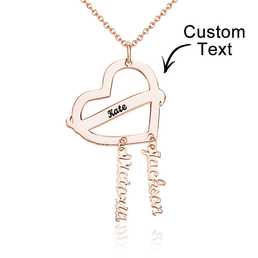 Nana's Babies - Personalized Grandma Engraved Dream Catcher Heart Necklace