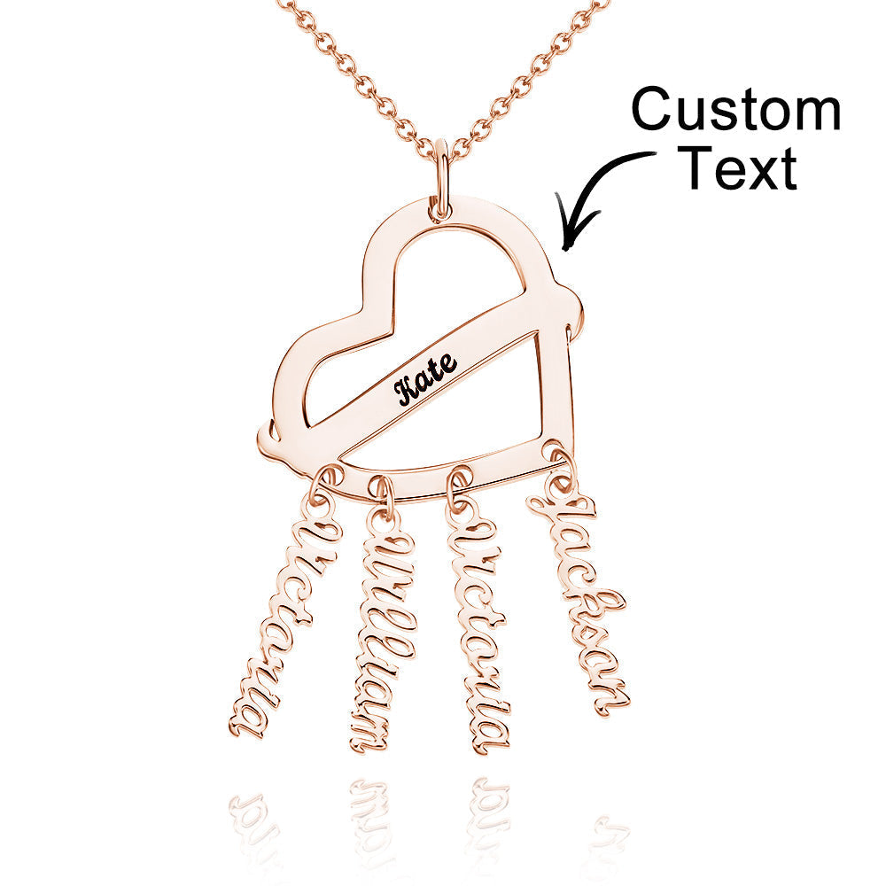 Nana's Babies - Personalized Grandma Engraved Dream Catcher Heart Necklace