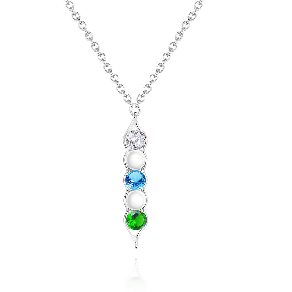 Pea In The Pod - Personalized Family Birthstone Necklace