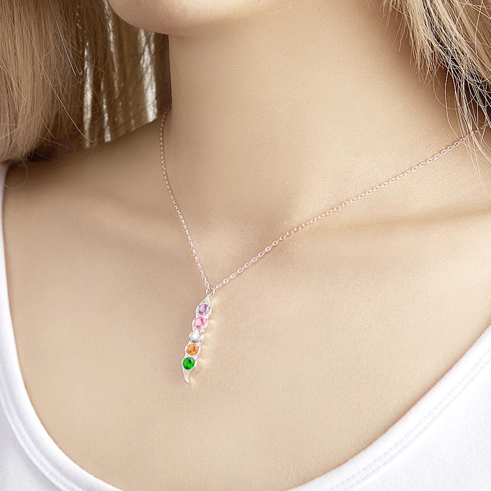 Pea In The Pod - Personalized Family Birthstone Necklace