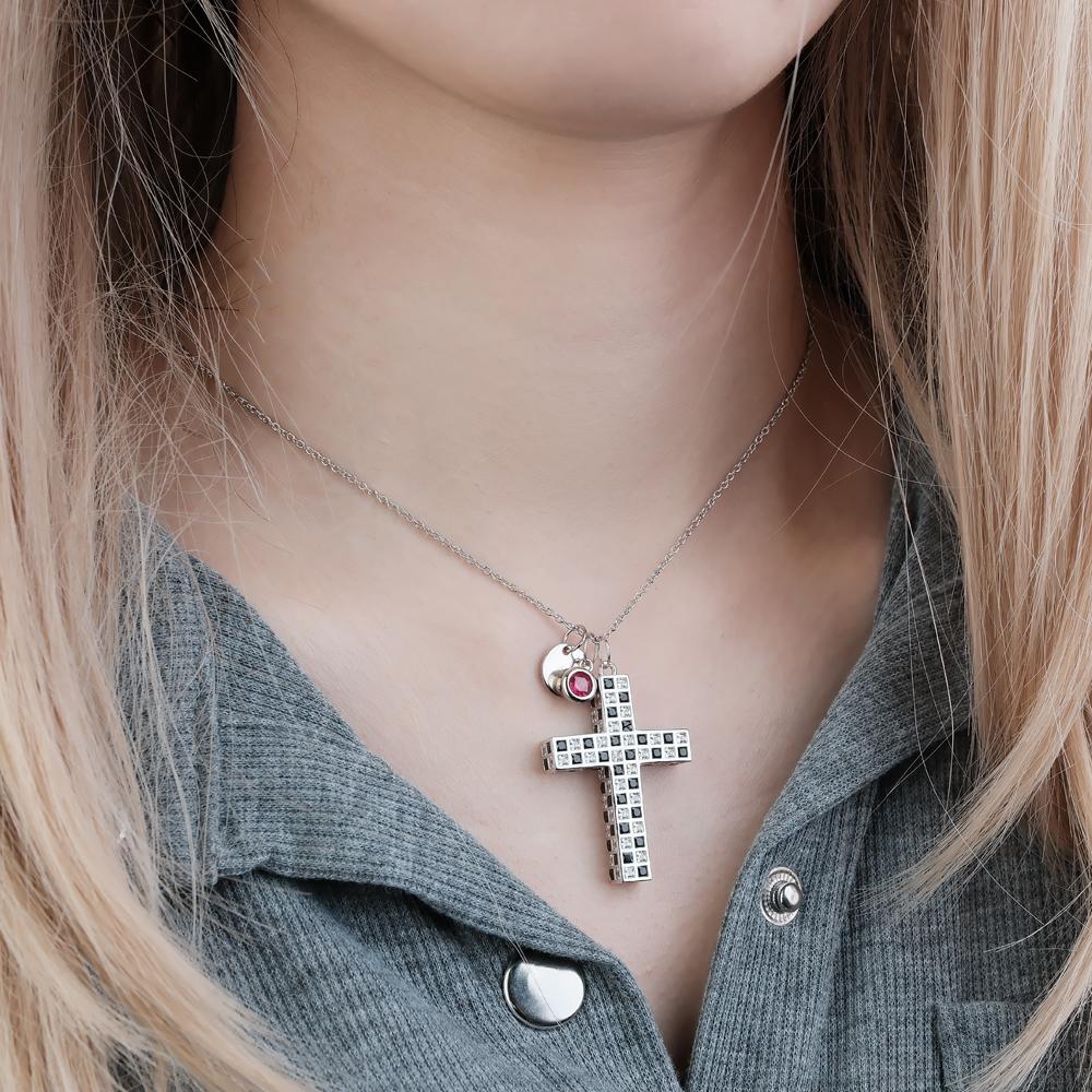 Love Live - Personalized Checkered Flag Birthstone Letter Necklace