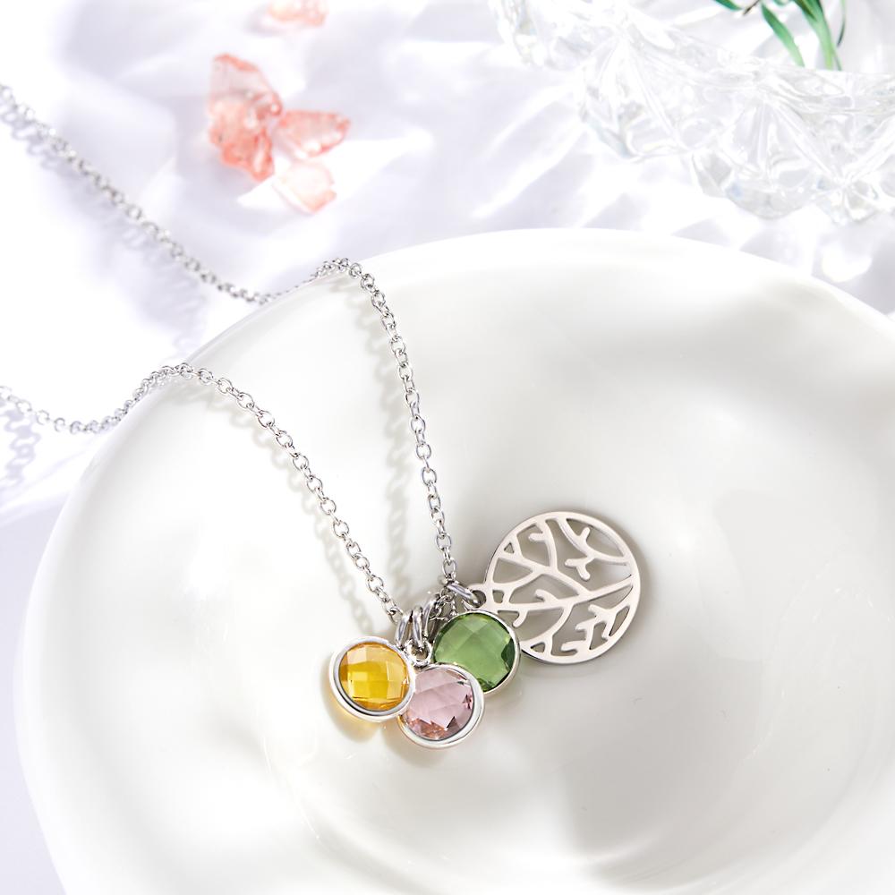 My Little Family - Personalized Family Gold/ Silver Birthstone Necklace