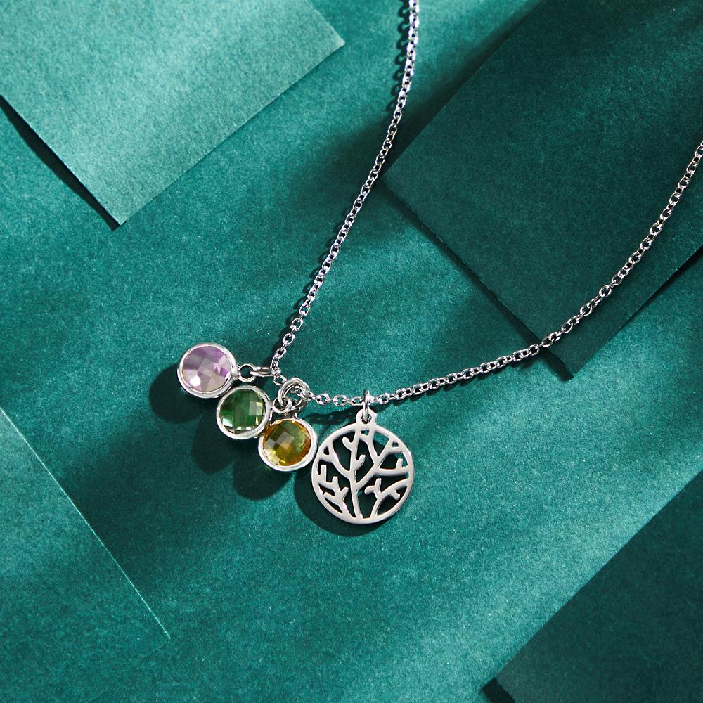 My Little Family - Personalized Family Gold/ Silver Birthstone Necklace
