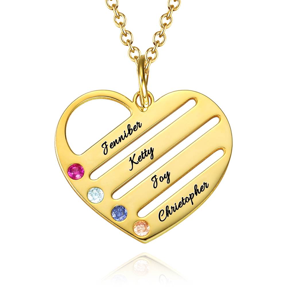 This Is Us - Personalized Family S925 Silver Birthstone Heart Name Necklace