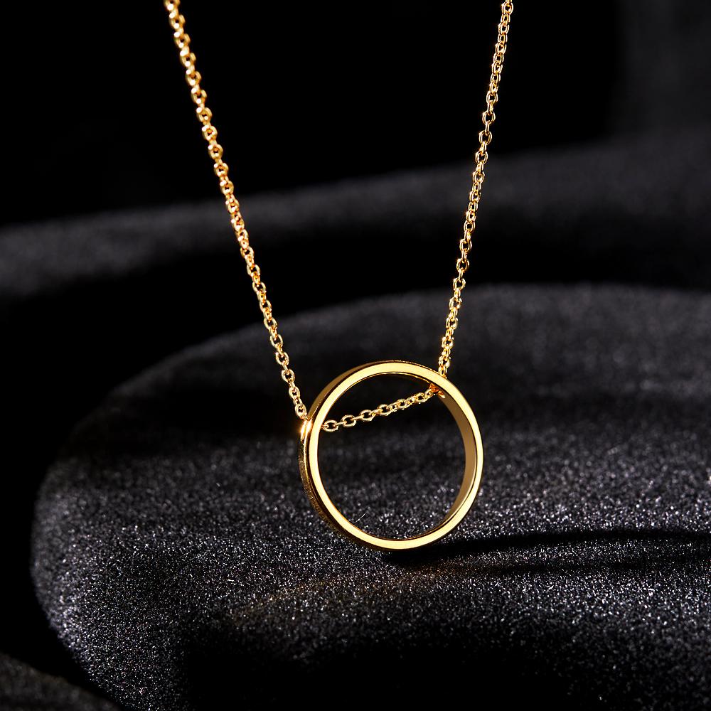 Our Ring - Personalized Couple Engraved Ring Necklace