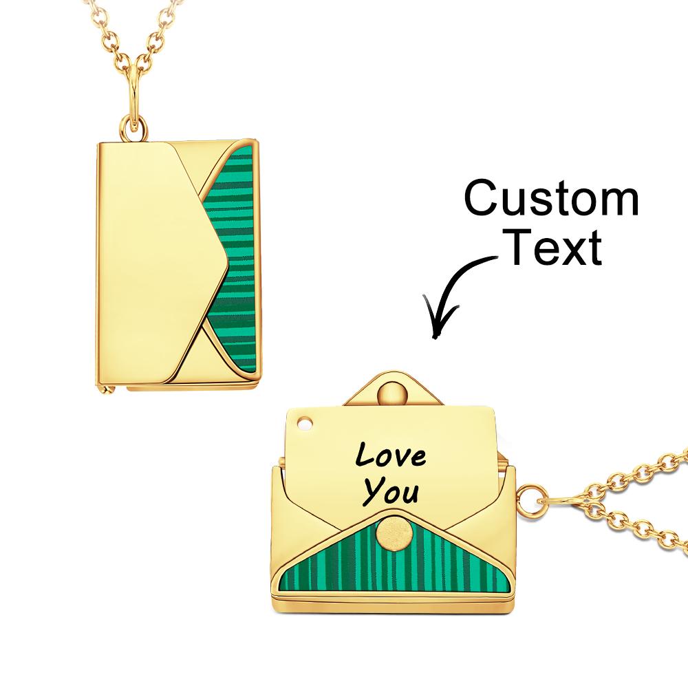 Love Letter - Personalized Couple Envelope Letter Necklace