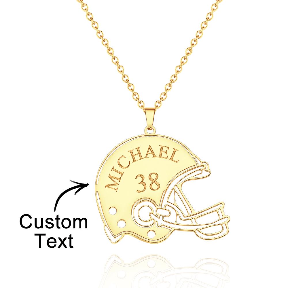Touchdown - Personalized Football Sports Helmet Necklace