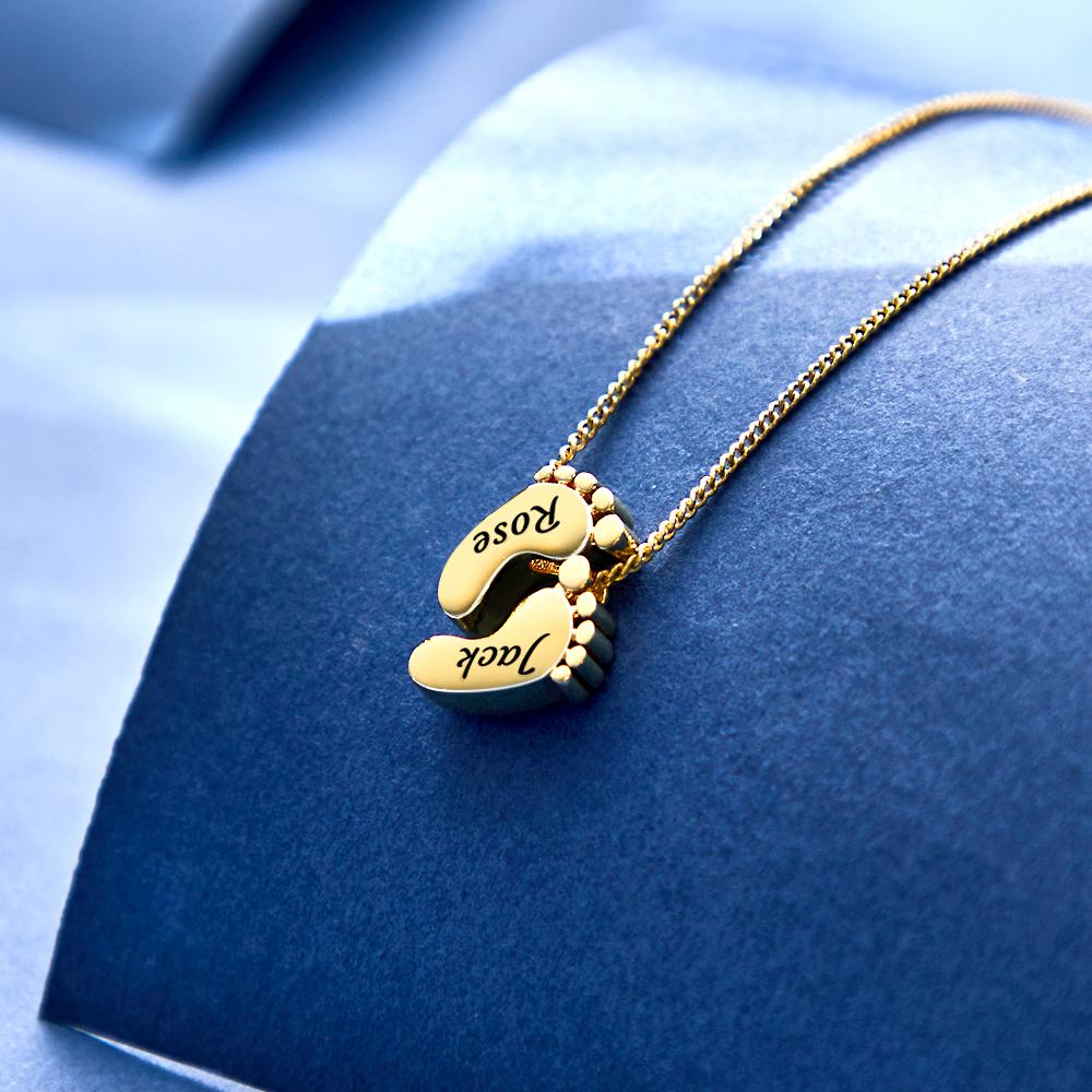 Personalized Engraved Footprint Charm