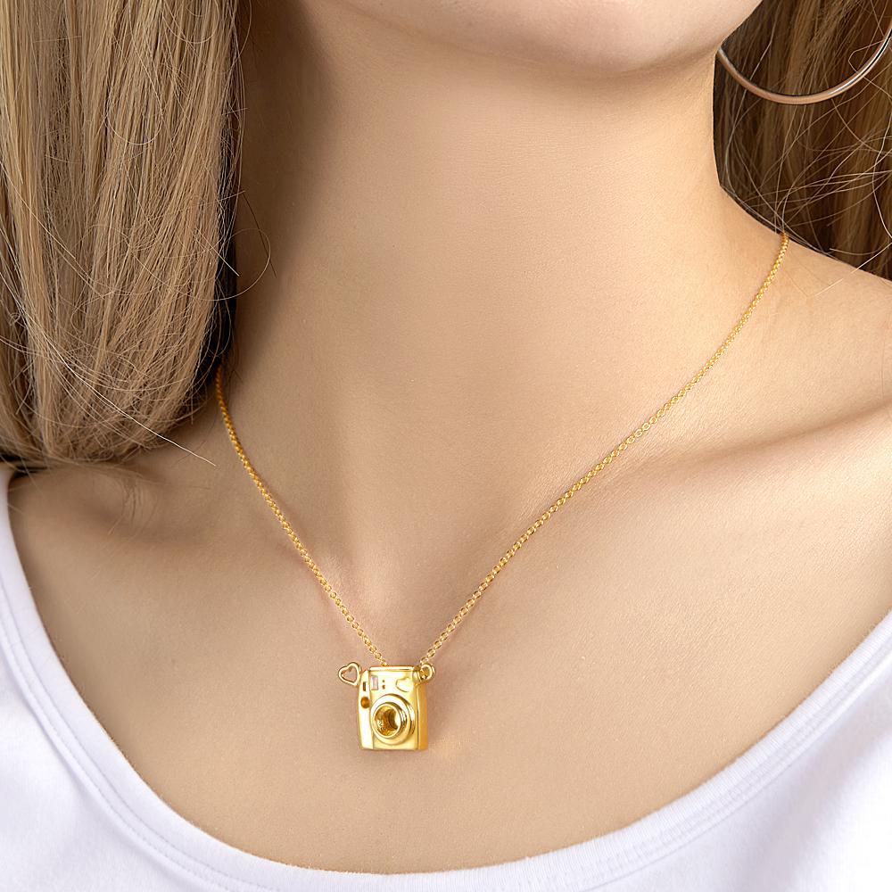 Personalized Photo Engraved Camera Pendant