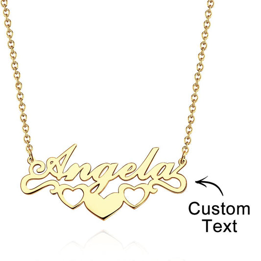 Personalized Name Necklace Heart