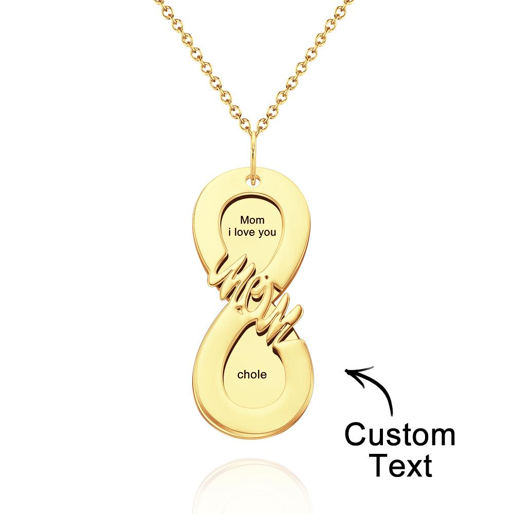 Mom Infinity - Personalized Mother Engraved Infinity Necklace