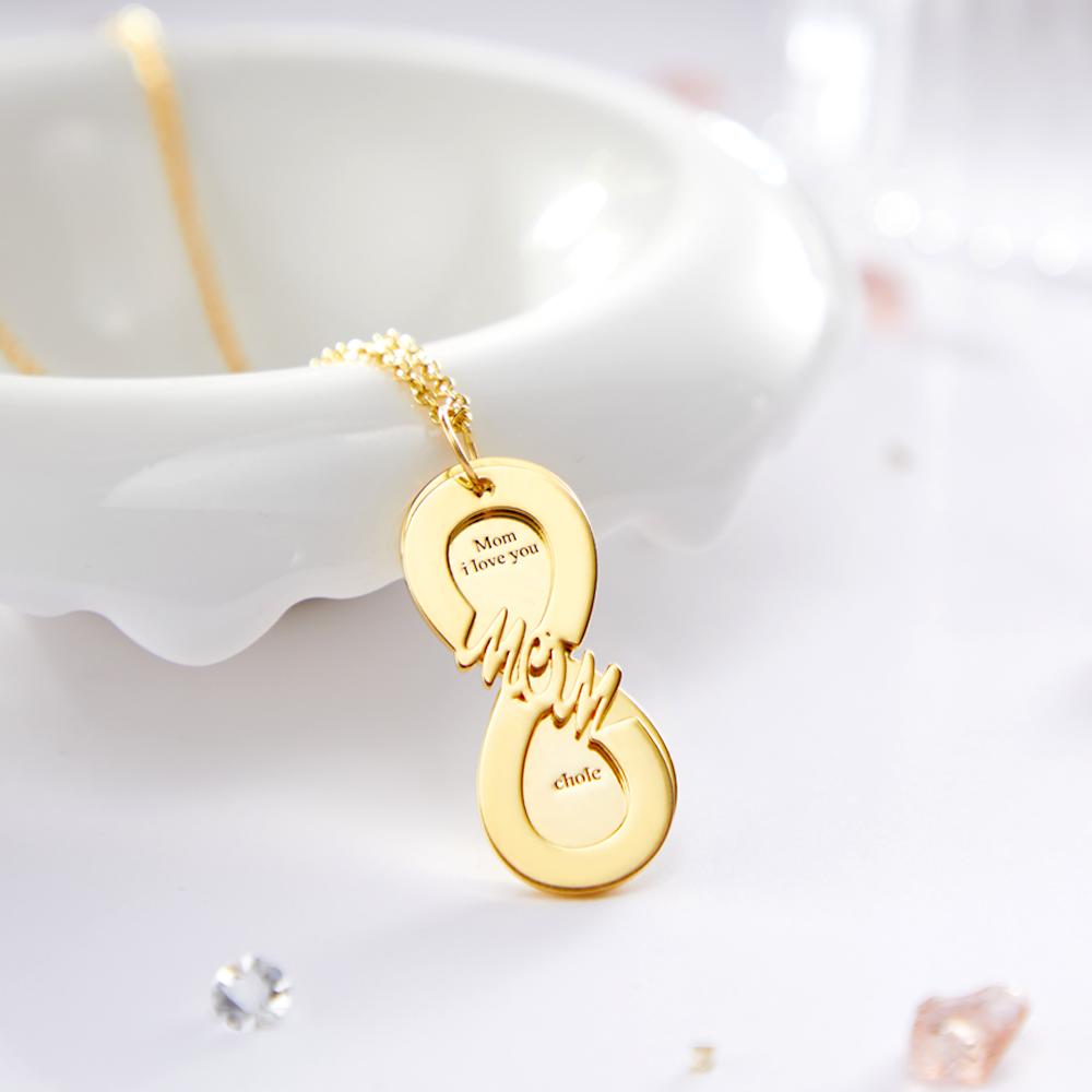 Mom Infinity - Personalized Mother Engraved Infinity Necklace