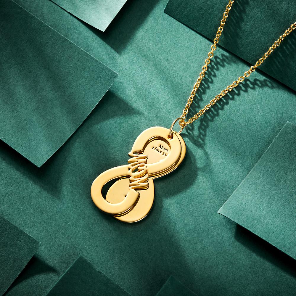 Mom Infinity - Personalized Mother Engraved Infinity Necklace