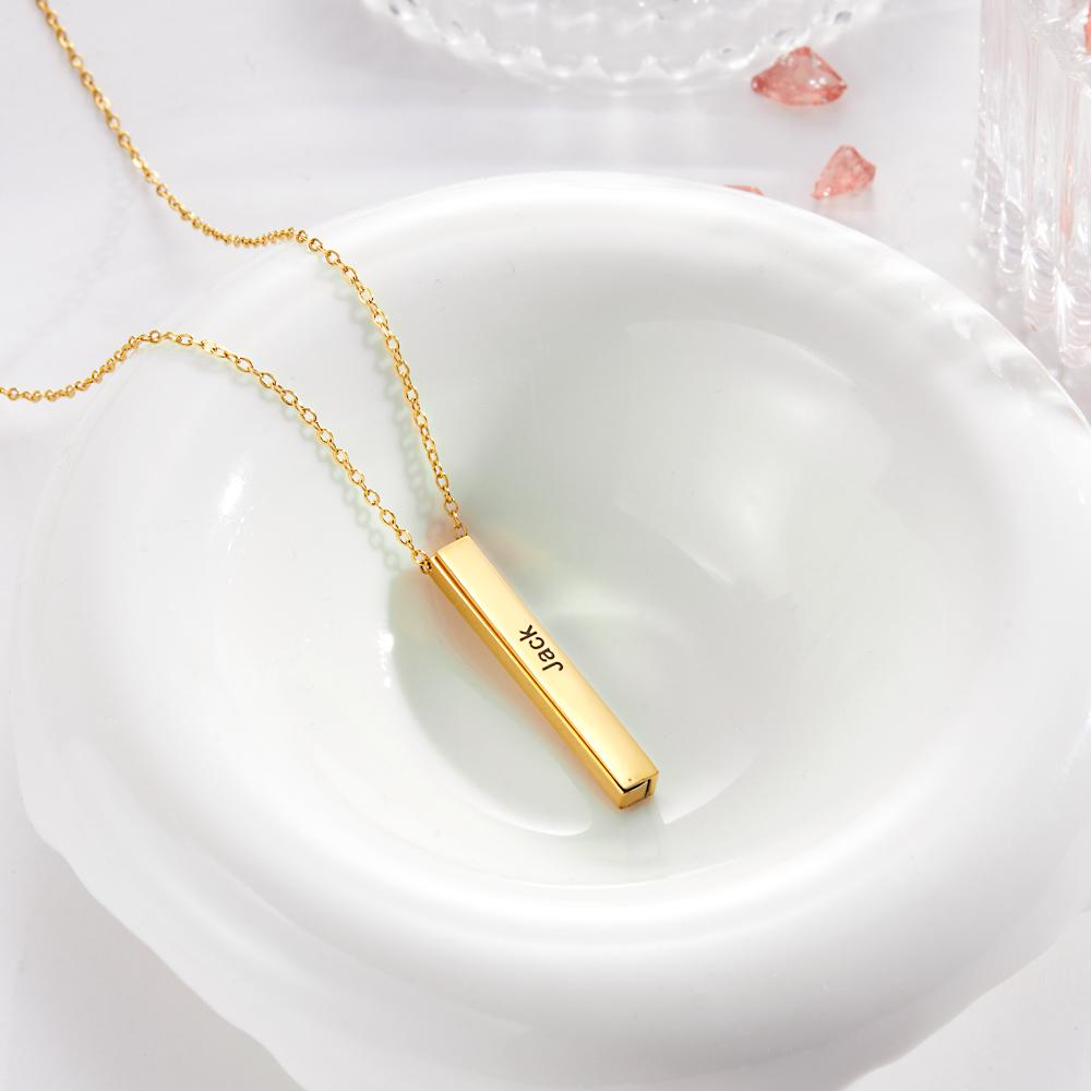 Unique Design - Personalized Folded Bar Necklaces