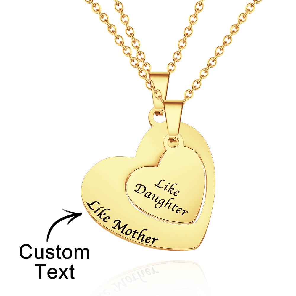 Personalized Engraved Elegant Heart Pendant Necklace