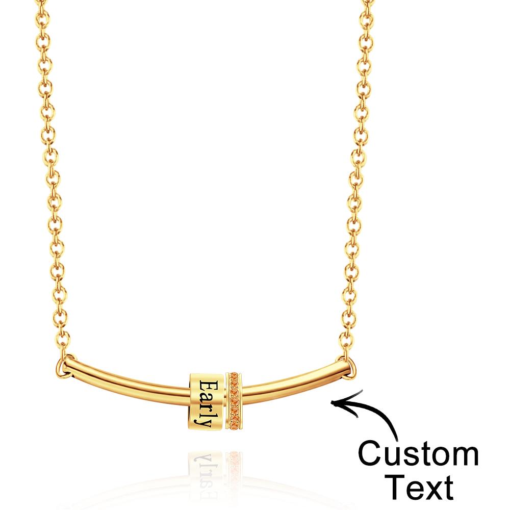 Personalized Diamond Beads Engraved Charm