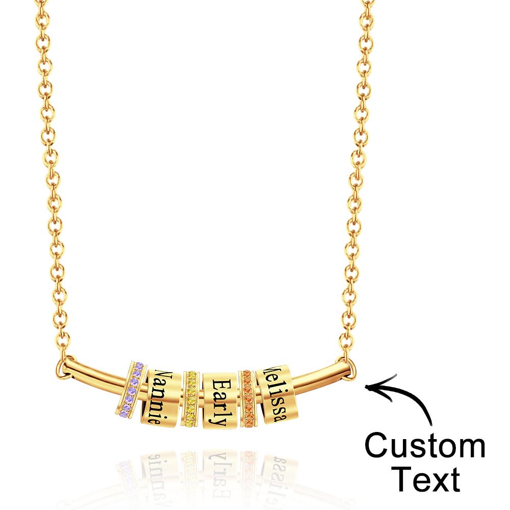 Personalized Diamond Beads Engraved Charm