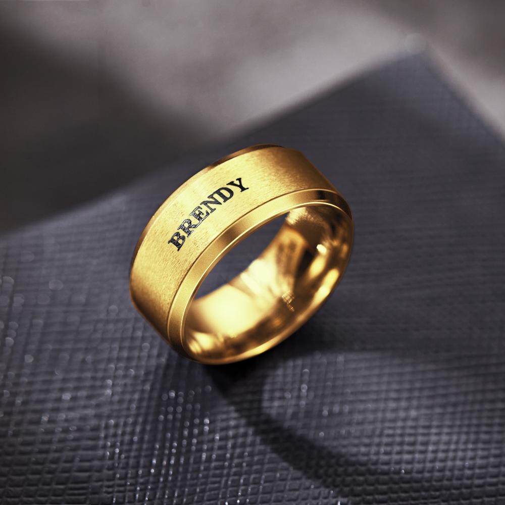 Stainless Steel Men's Stainless Steel Men's Ring - Personalized Ring
