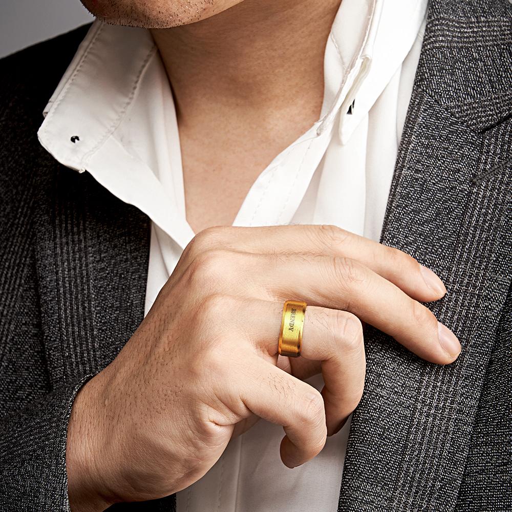 Stainless Steel Men's Stainless Steel Men's Ring - Personalized Ring