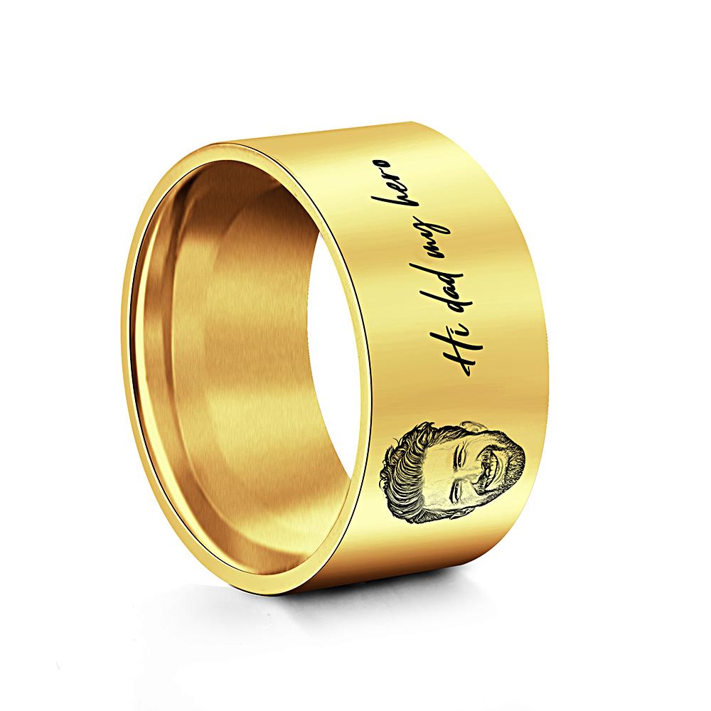Photo Engraved Words - Personalized Ring