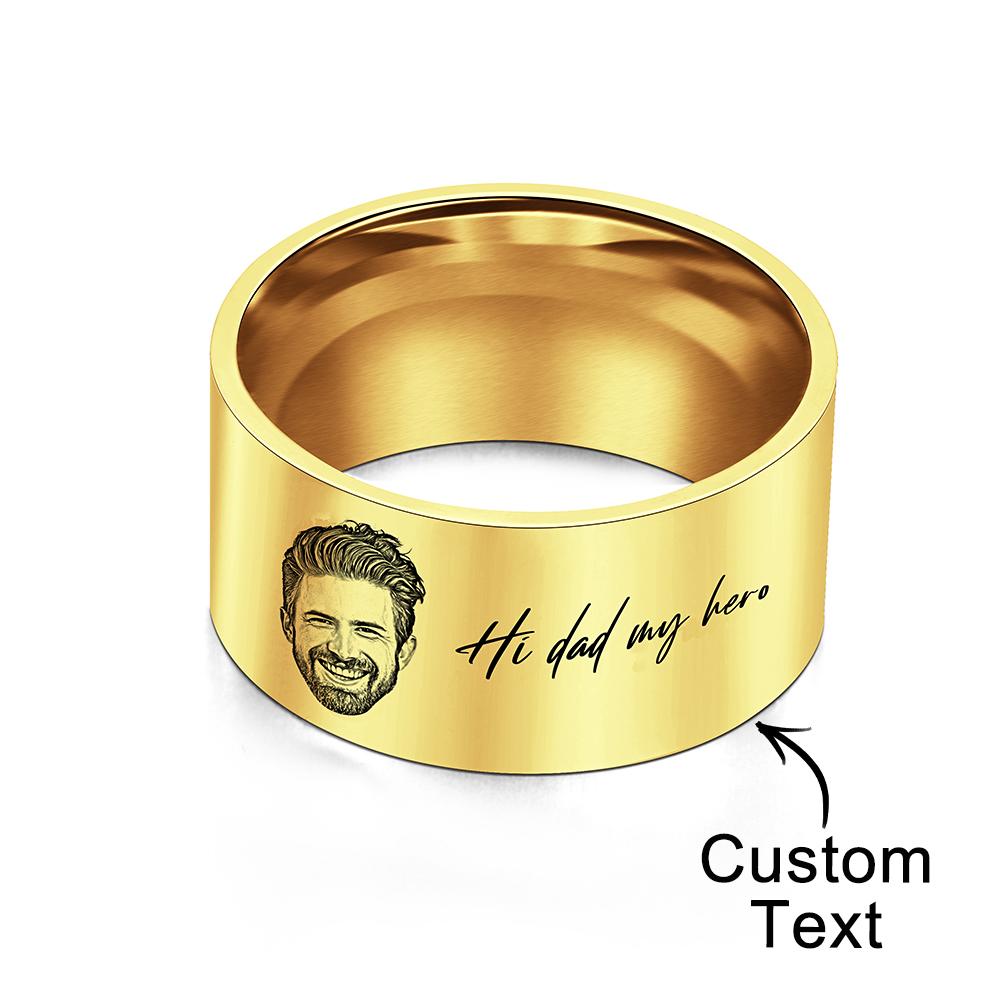 Photo Engraved Words - Personalized Ring