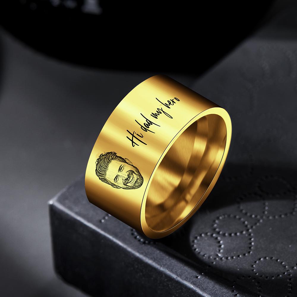 Photo Engraved Words - Personalized Ring