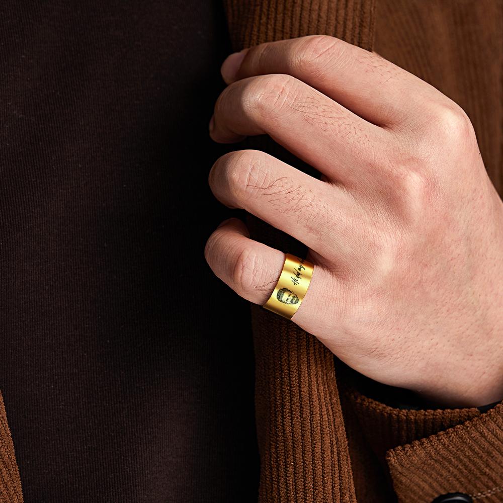 Photo Engraved Words - Personalized Ring