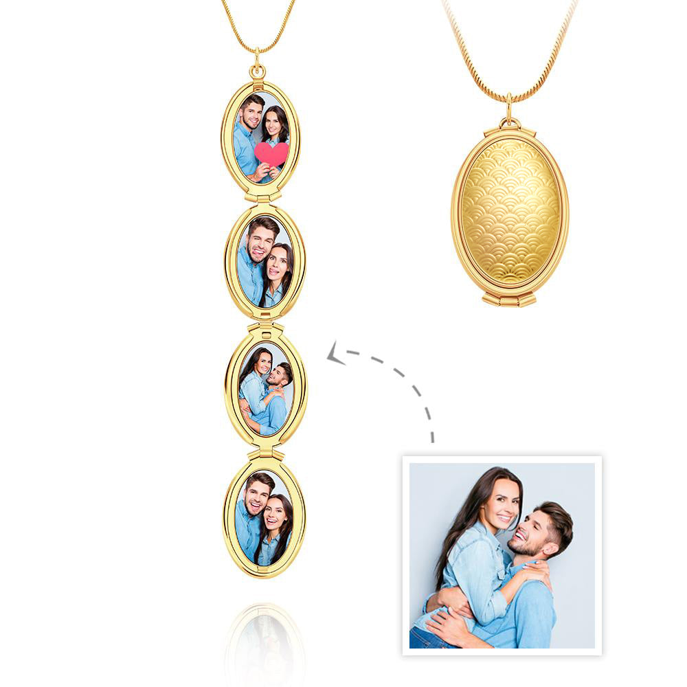 Oval Locket Pendant - Personalized Oval Locket Pendant