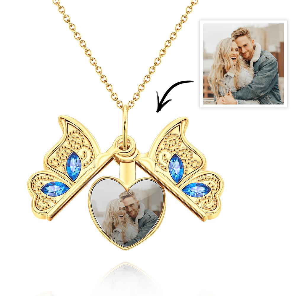 Personalized Photo Butterfly Pendant