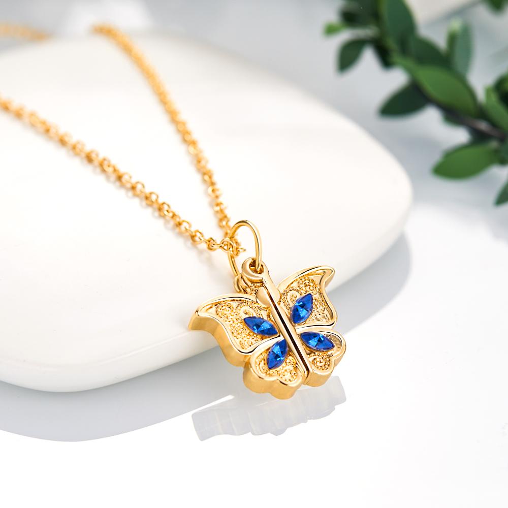 Personalized Photo Butterfly Pendant