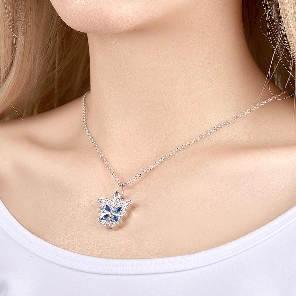 Personalized Photo Butterfly Pendant