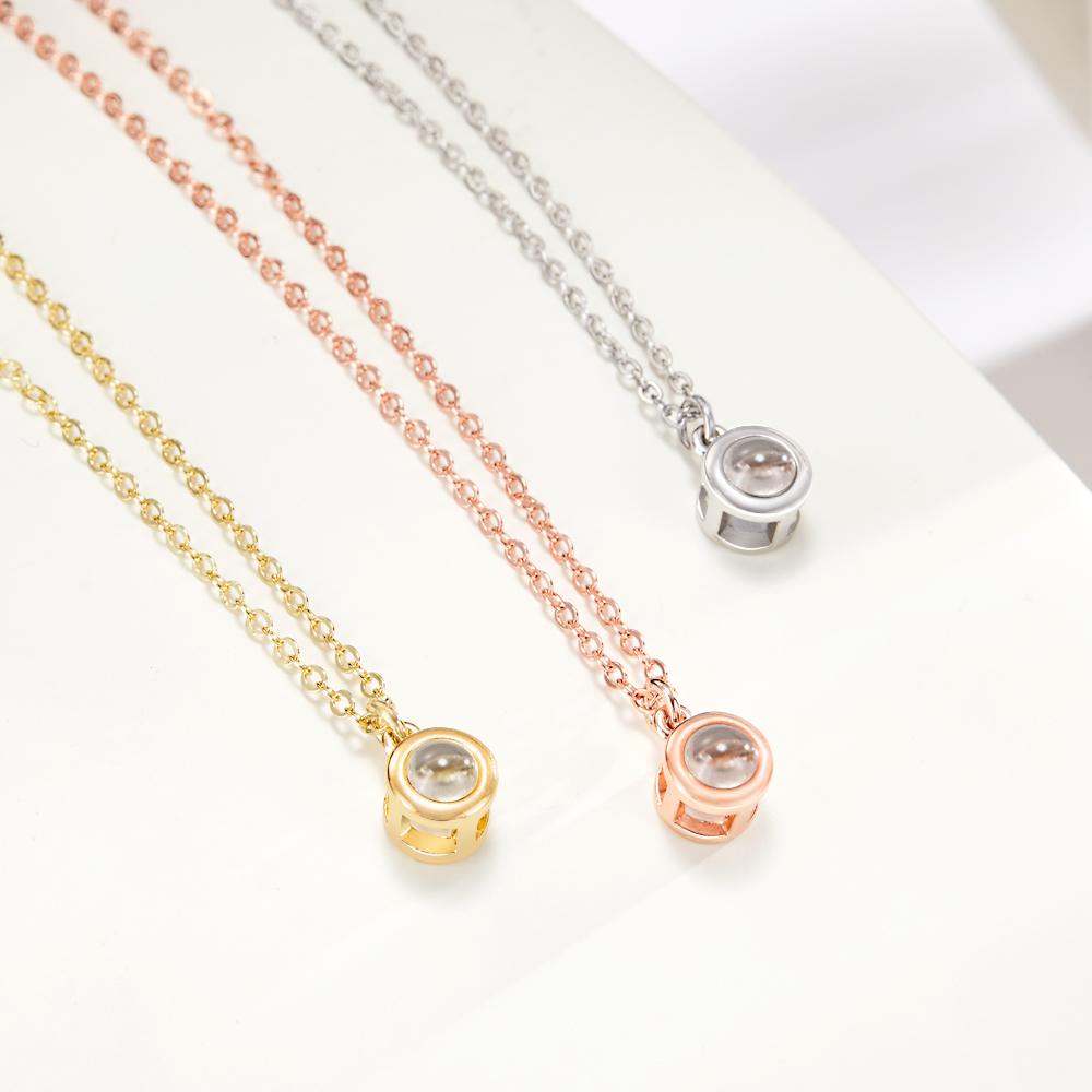 Personalized Circle Photo Projection Charm - gift for who lost a loved one