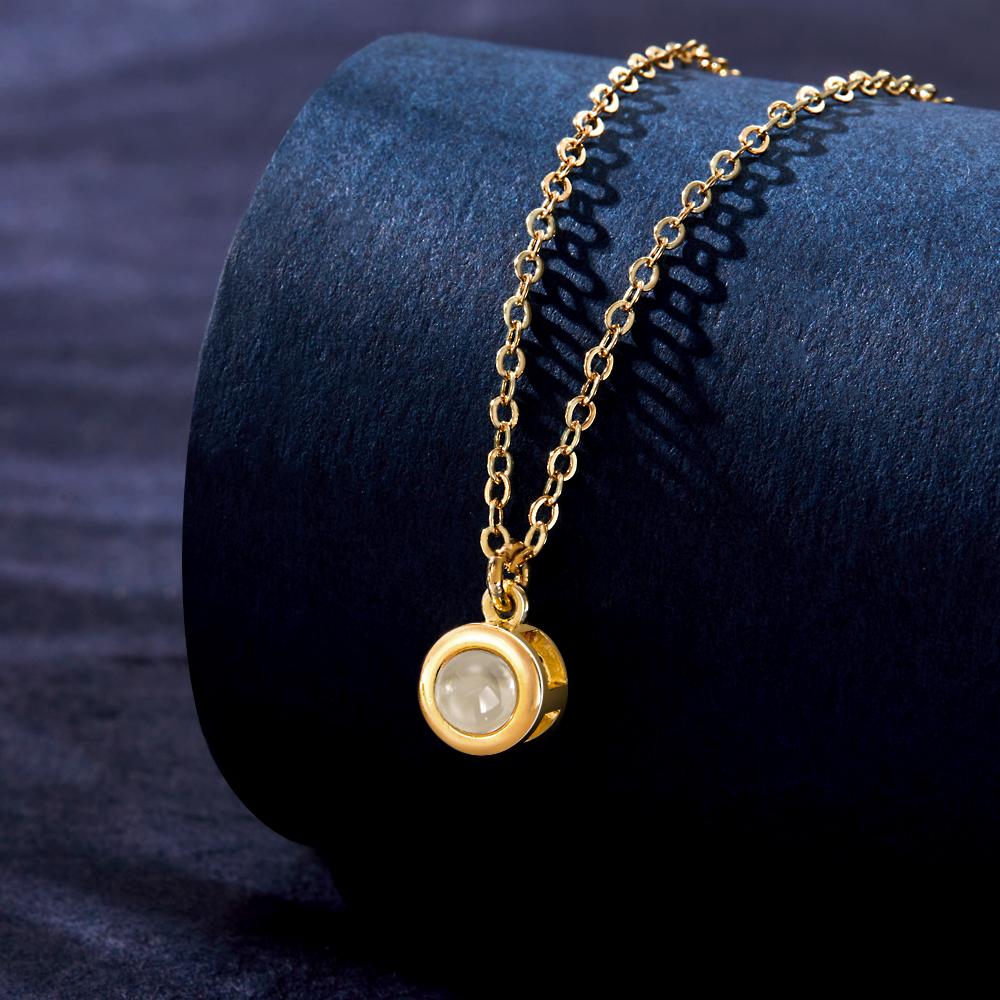 Personalized Circle Photo Projection Charm - gift for who lost a loved one