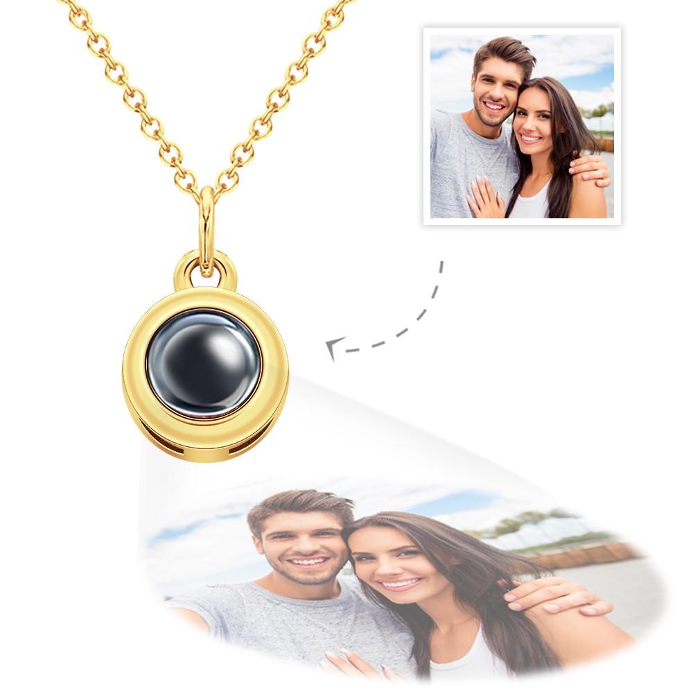 Personalized Circle Photo Projection Charm - gift for who lost a loved one