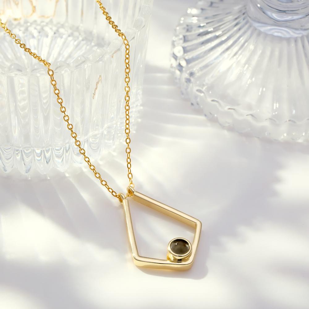 Personalized Polygon Photo Projection Charm - gift for who lost a loved one
