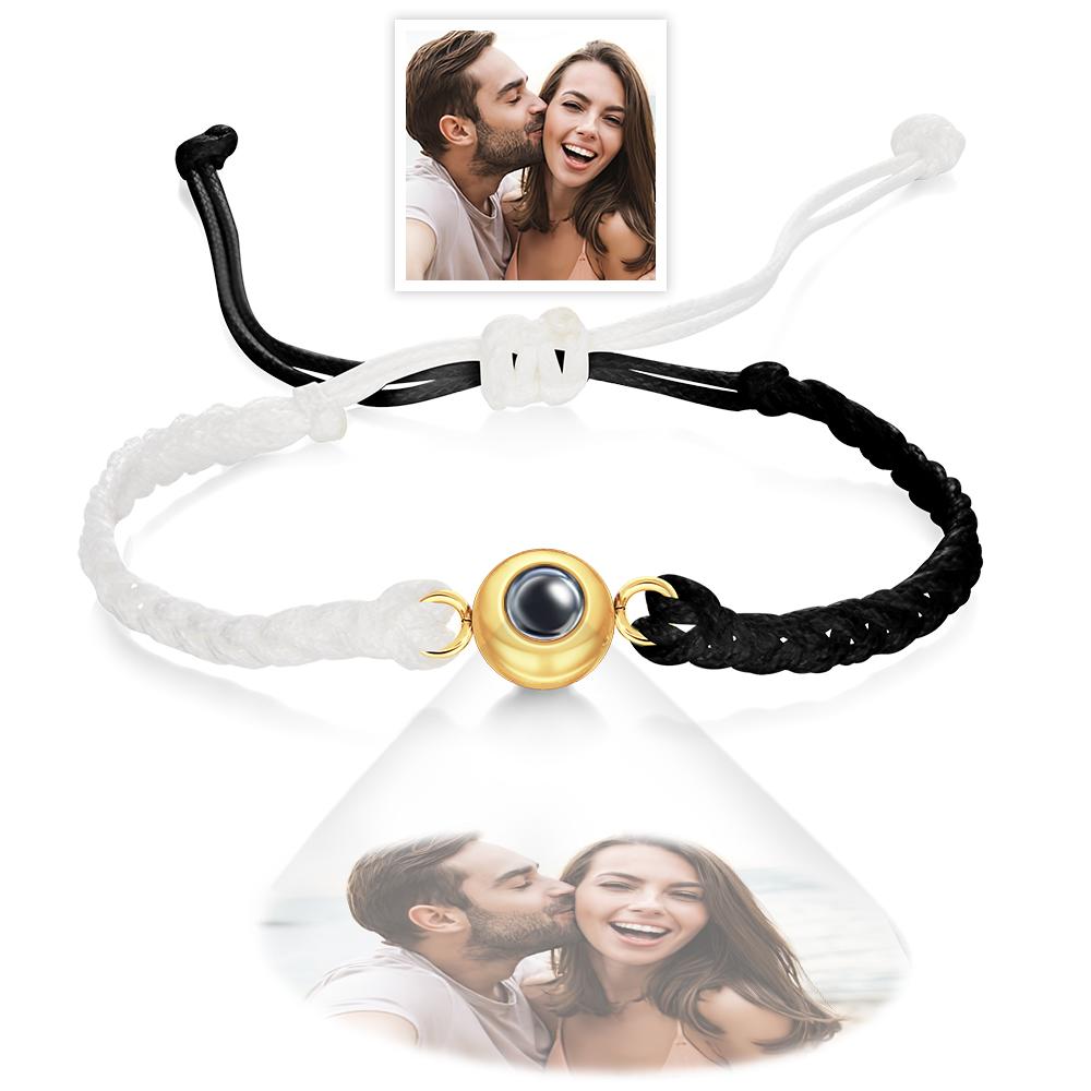 Personalized Black and White Photo Projection Charm