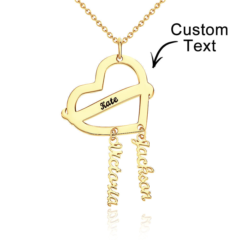 Nana's Babies - Personalized Grandma Engraved Dream Catcher Heart Necklace