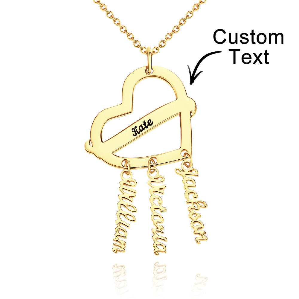 Nana's Babies - Personalized Grandma Engraved Dream Catcher Heart Necklace