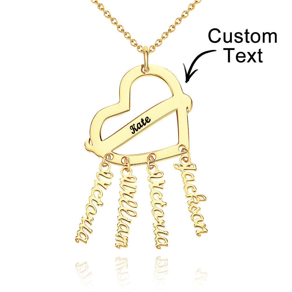 Nana's Babies - Personalized Grandma Engraved Dream Catcher Heart Necklace