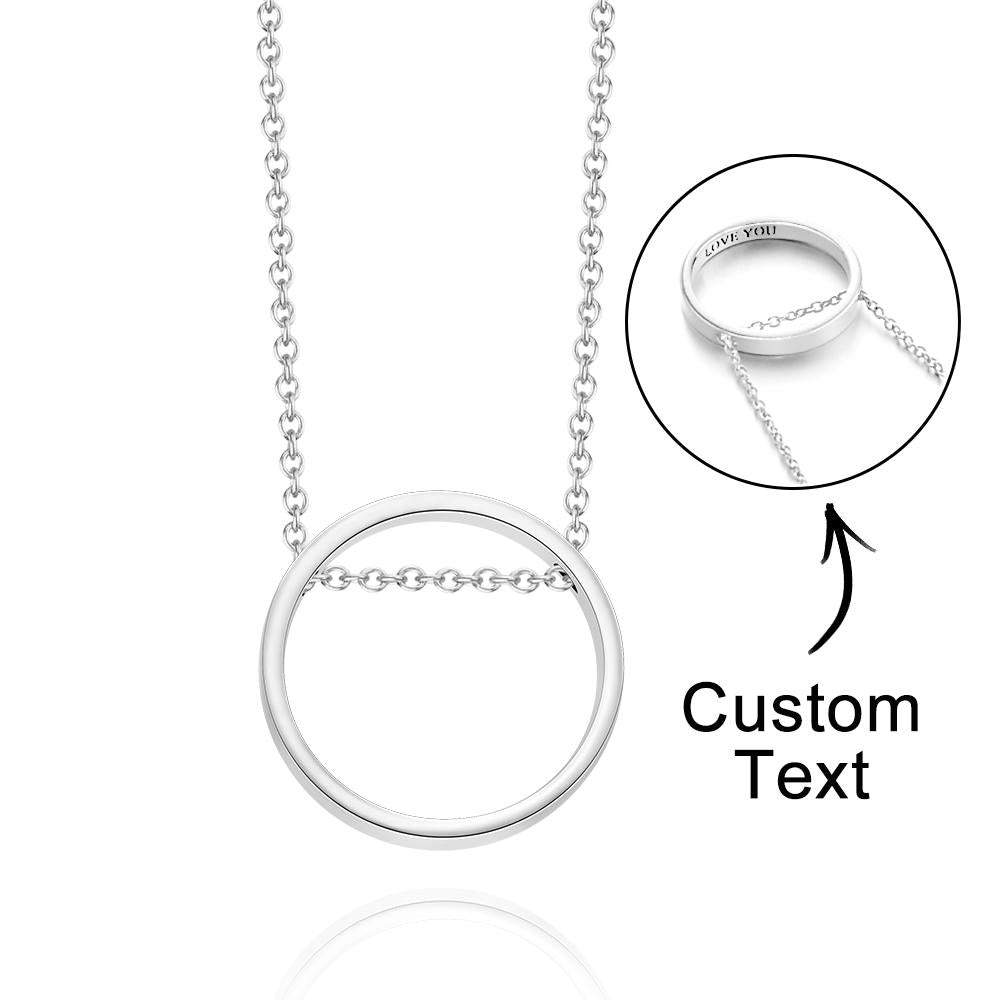 Our Ring - Personalized Couple Engraved Ring Necklace