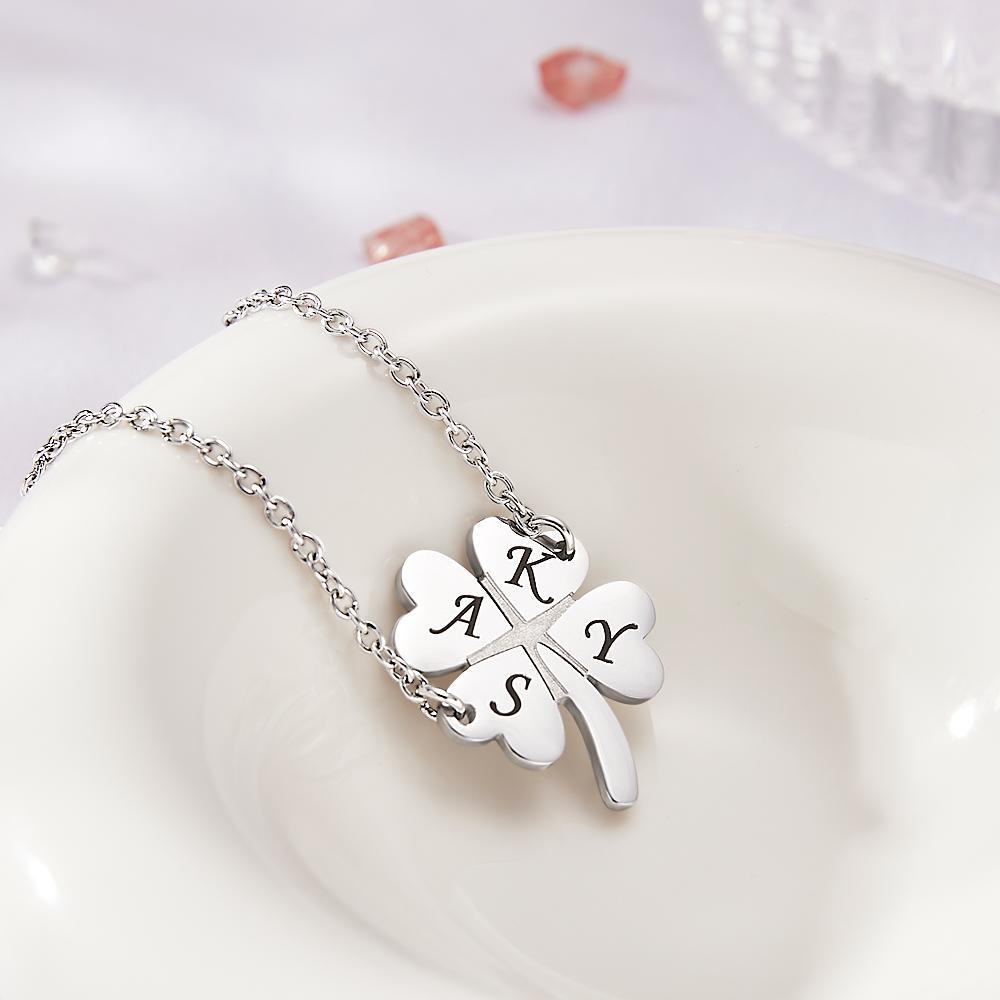 Lucky Clover - Personalized Loving Lucky Leaf Necklace