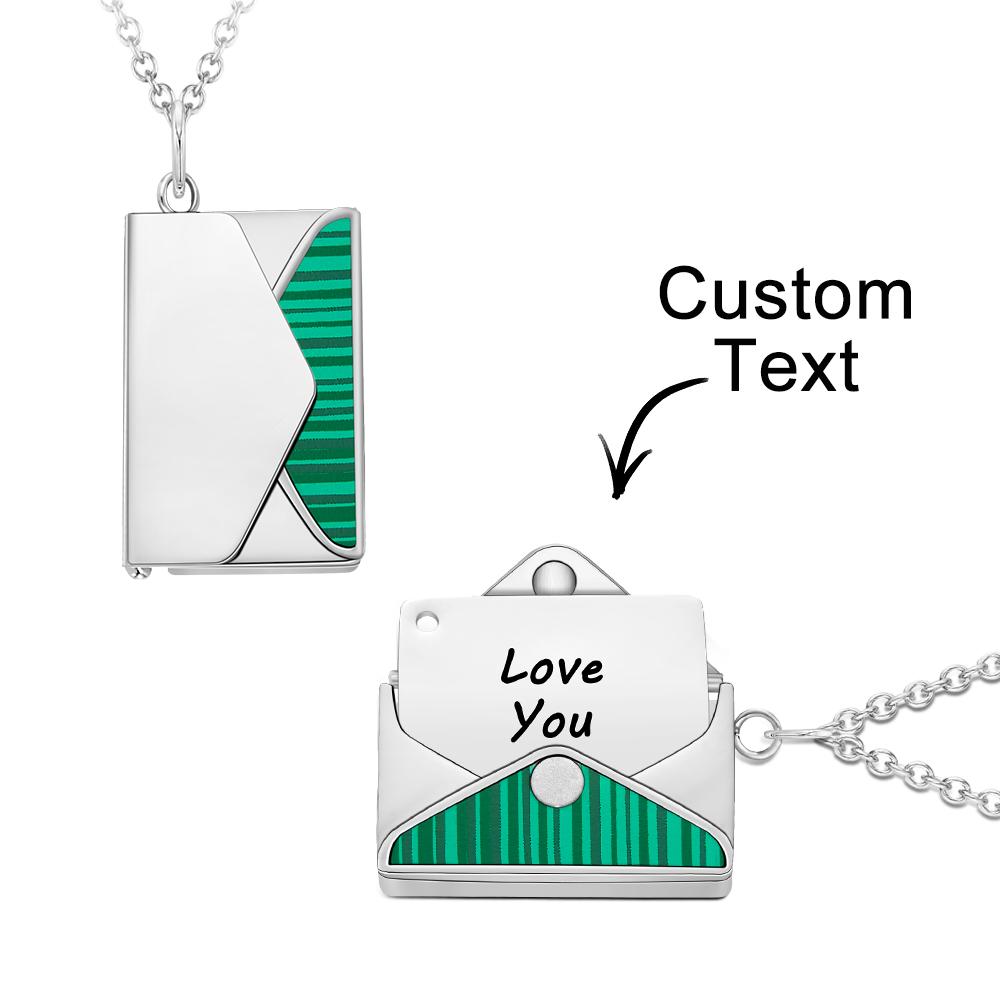Love Letter - Personalized Couple Envelope Letter Necklace