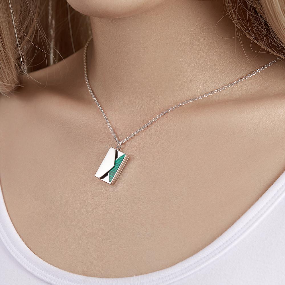 Love Letter - Personalized Couple Envelope Letter Necklace