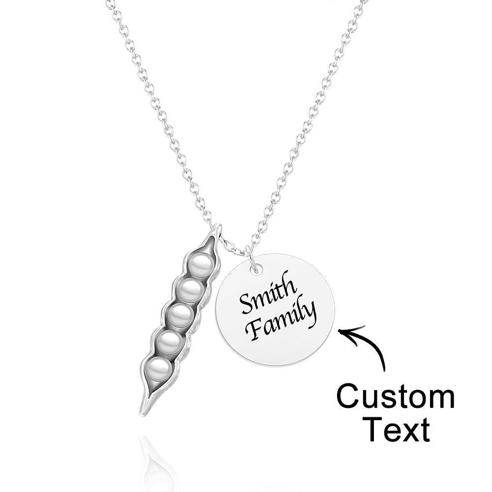 Personalized Peas In A Pod With Names Necklace