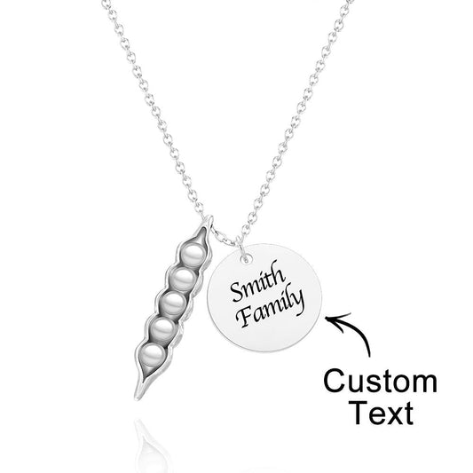 Personalized Peas In A Pod With Names Necklace