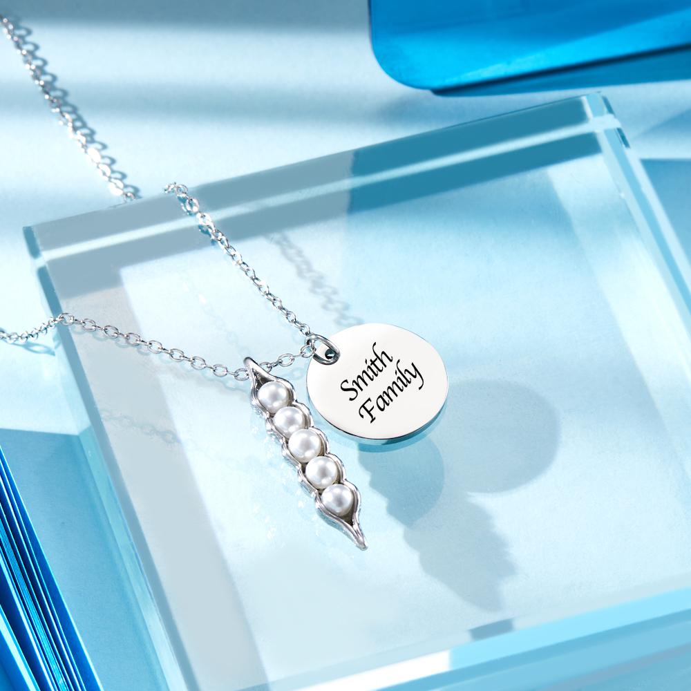 Personalized Peas In A Pod With Names Necklace