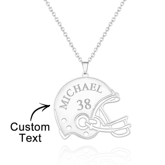 Touchdown - Personalized Football Sports Helmet Necklace