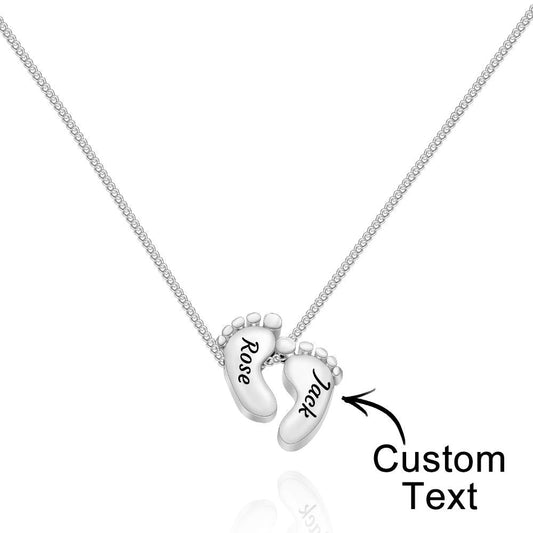 Personalized Engraved Footprint Charm